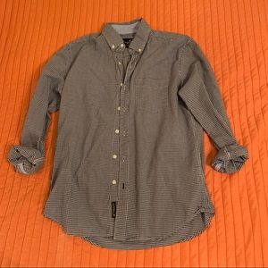 American Eagle Checked Casual Button Down Dress Shirt